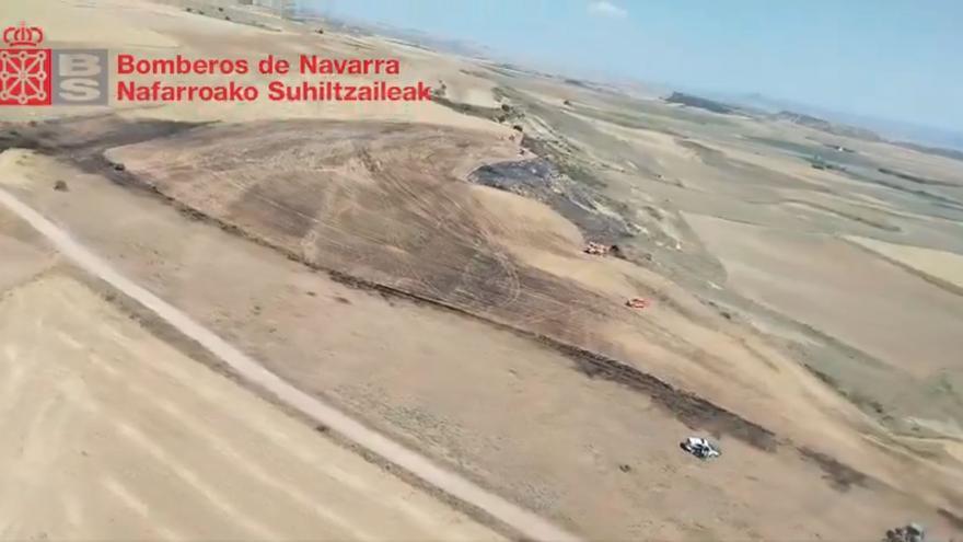 Extinguido un incendio de vegetación en las Bardenas Reales