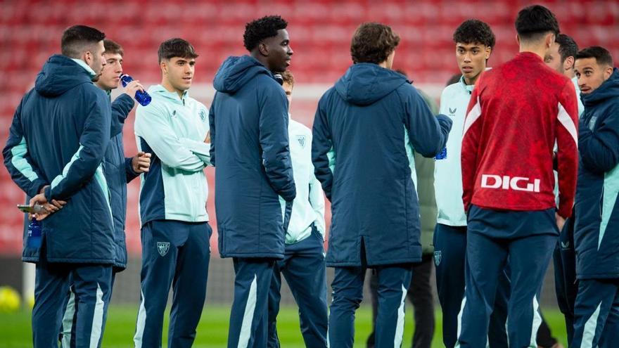 La plantilla sobre el terreno de juego