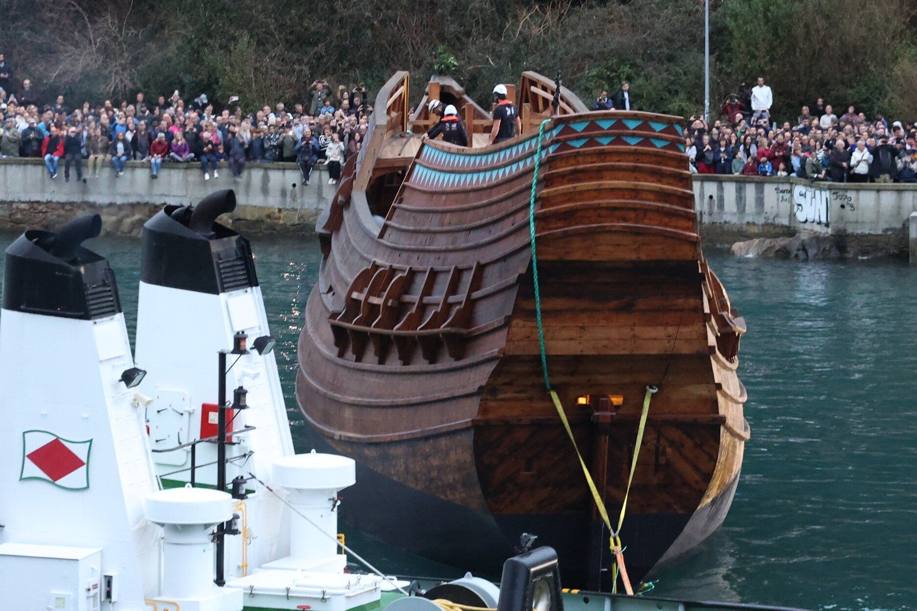 Espectacular botadura de la nao San Juan