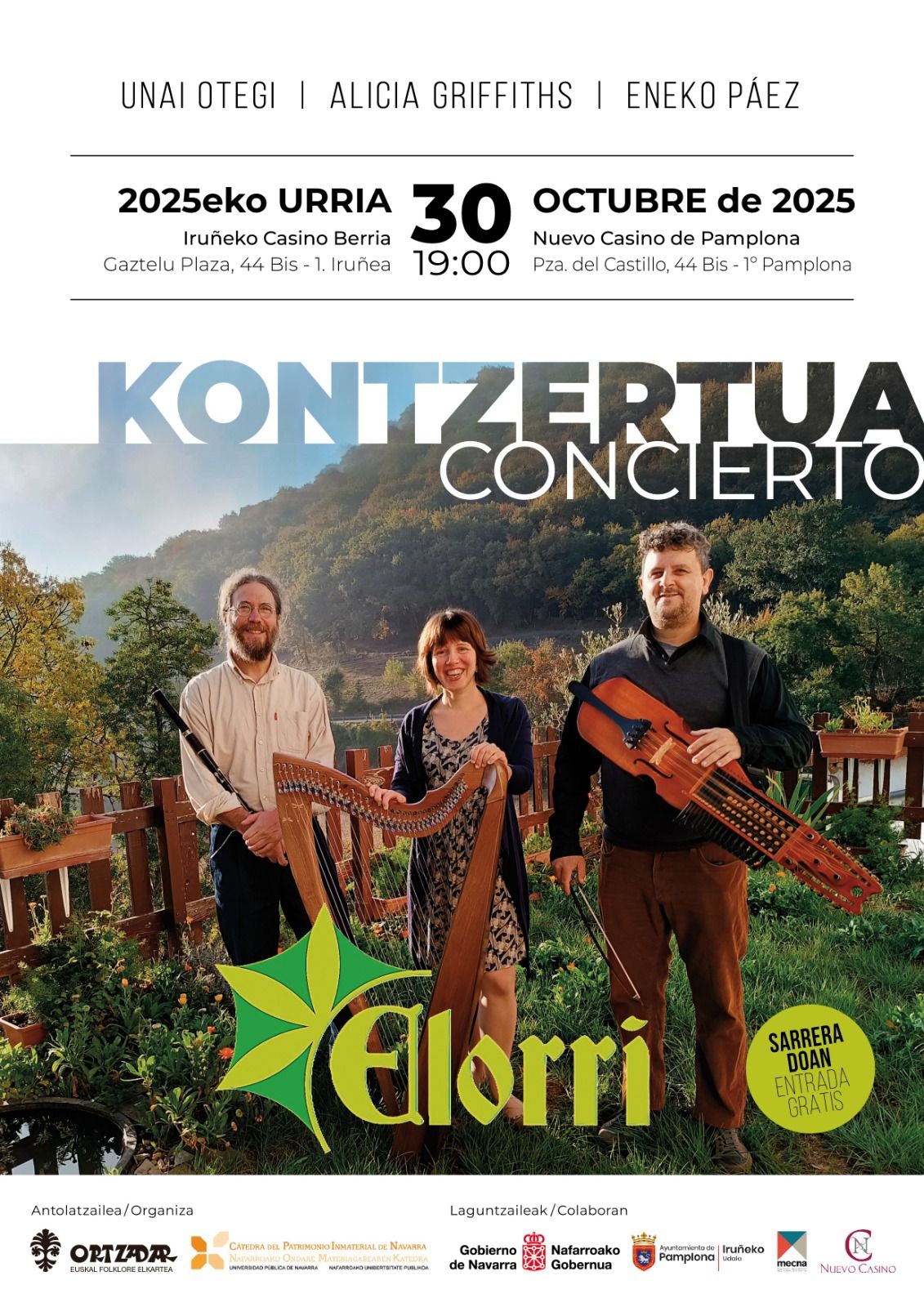 Cartel del concierto de Elorri.