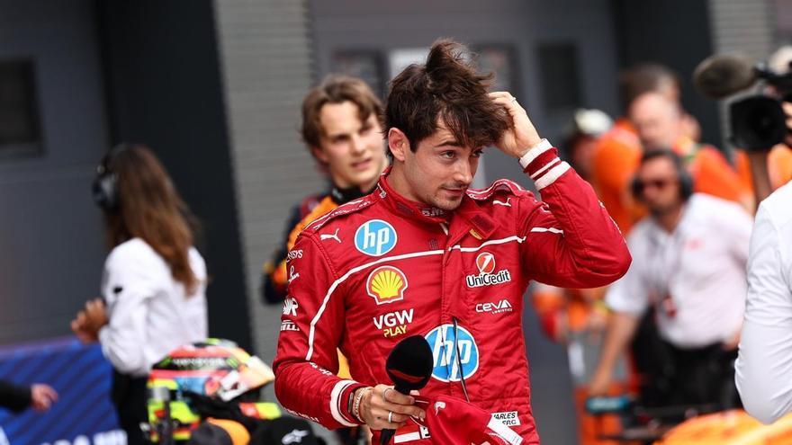 Leclerc sorprende anotándose la pole en Hungría por delante de los McLaren