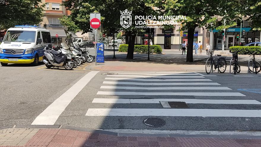 Herido un menor de 12 años al ser atropellado en un paso de peatones en Pamplona