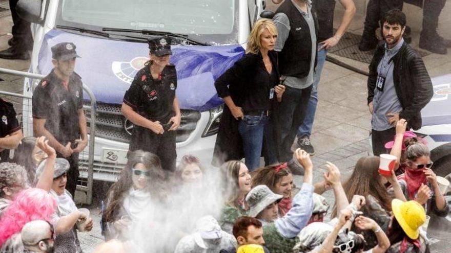 El rodaje de &quot;El Silencio de la ciudad Blanca&quot; toma el centro de Gasteiz