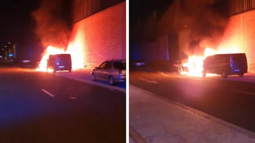 Incendio de tres vehículos en Aizoáin, bajo investigación de la Policía Foral