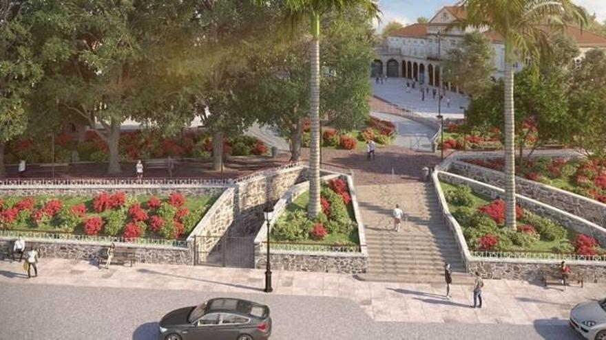Así quedará el céntrico emplazamiento gernikarra después de las obras. Fotos: G. L. U.