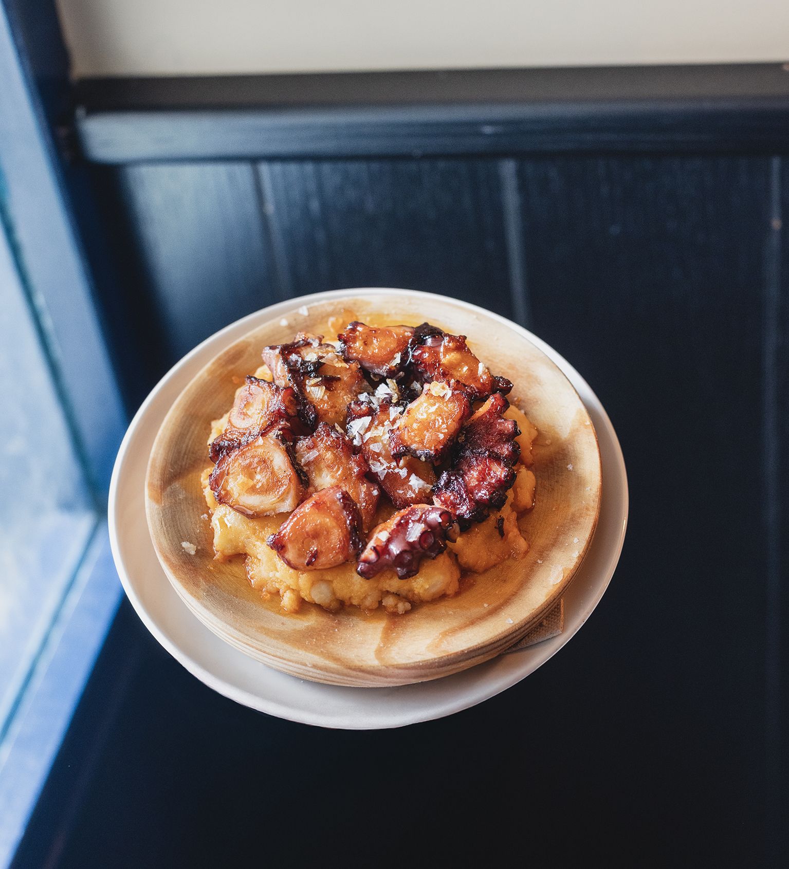 Platos como la tapa de pulpo.