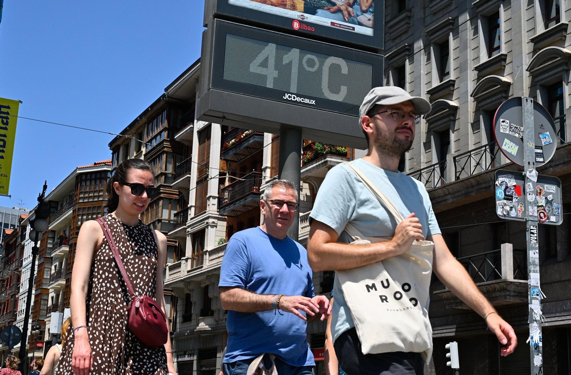 En imágenes: Bilbao supera los 40ºC el sábado