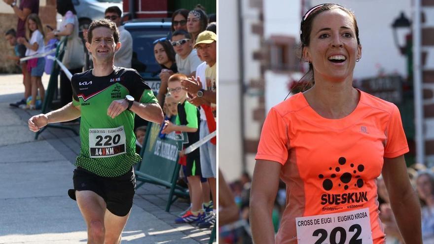 Íñigo Macías y Maite Beregaña vencen en el Cross de Eugi