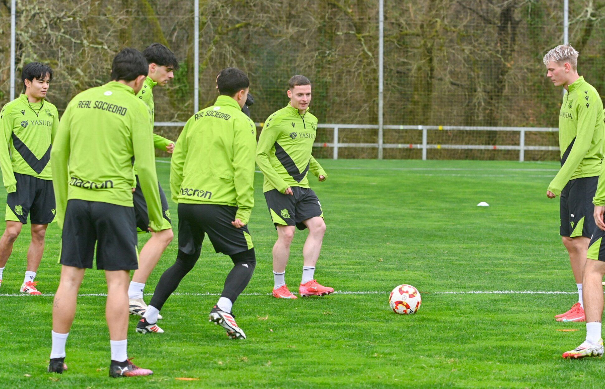Entrenamiento antes de la semifinal en la Real y el Madrid