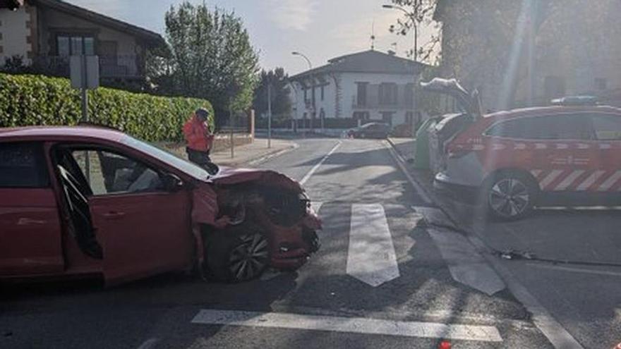 Atendido un accidente en Etxauri por alcance