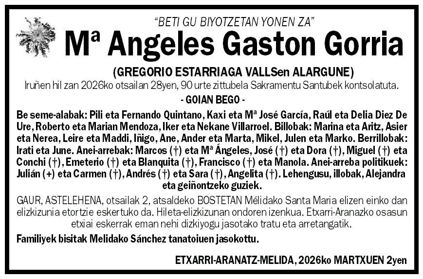 Mª Angeles Gaston Gorria