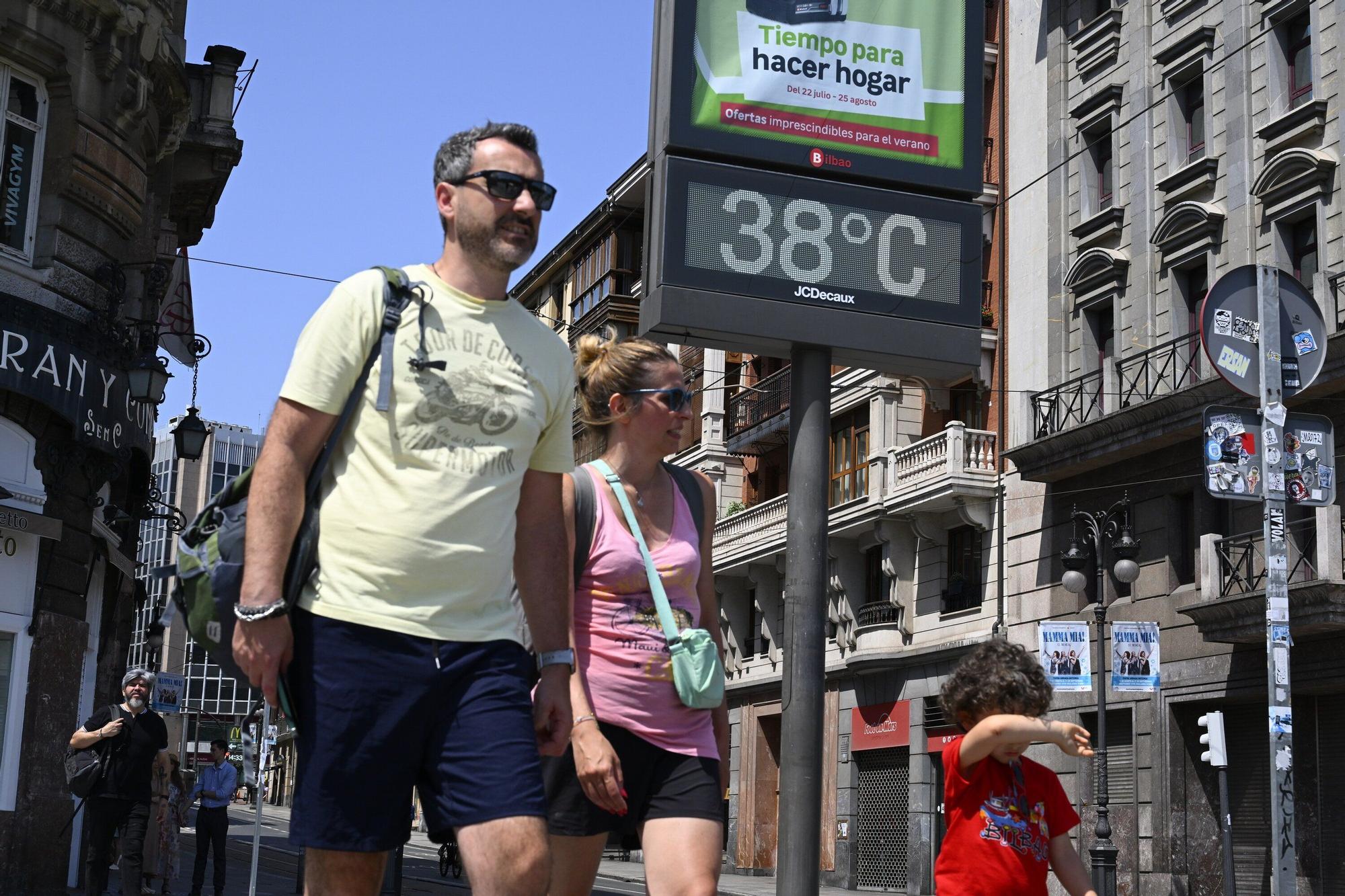 En imágenes: Bizkaia, en alerta por calor extremo: hasta 38 grados en el interior