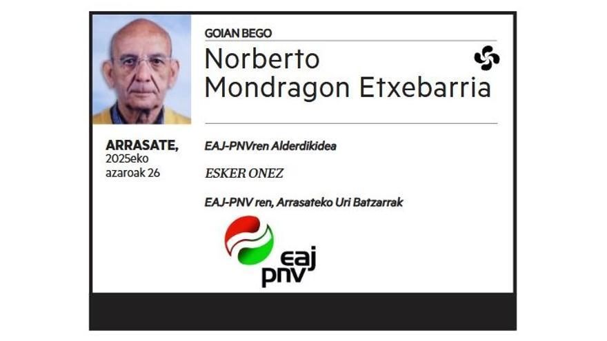 NORBERTO MONDRAGON ETXEBARRIA
