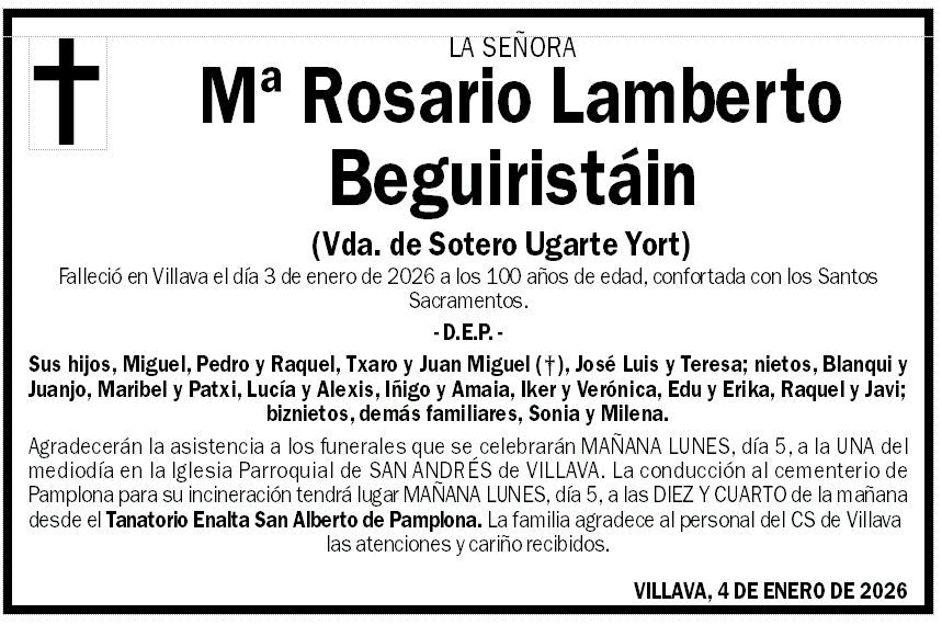 Mª Rosario Lamberto Beguiristáin