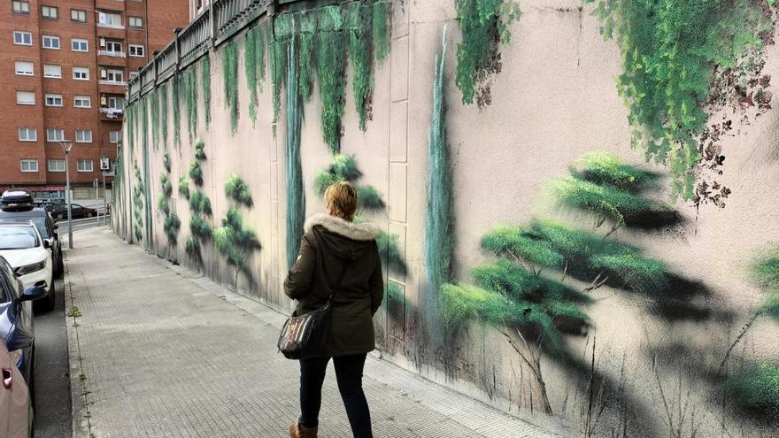 Abanto convierte sus muros en lienzos para el arte del paisajismo