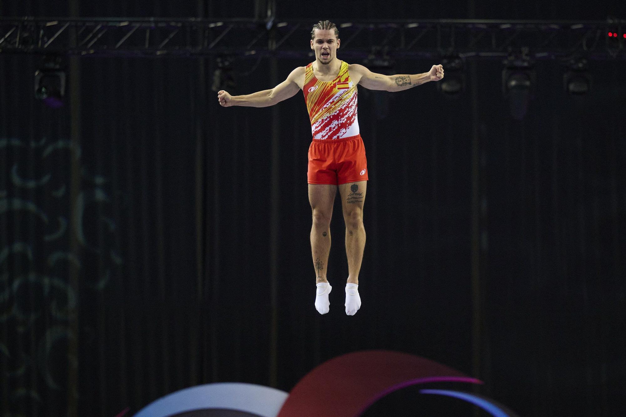 Las fotos más espectaculares del Mundial de gimnasia de trampolín en Pamplona