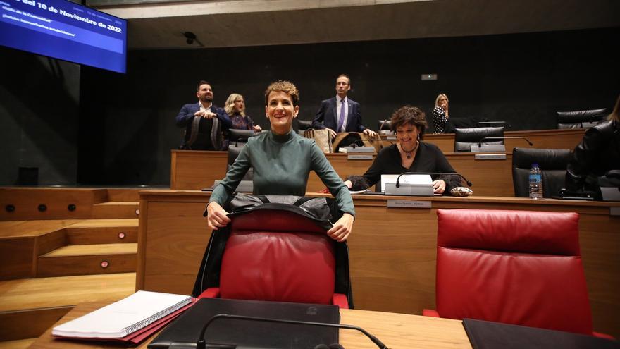 Chivite augura "meses difíciles" por la inflación y destaca la "solvencia" de Navarra