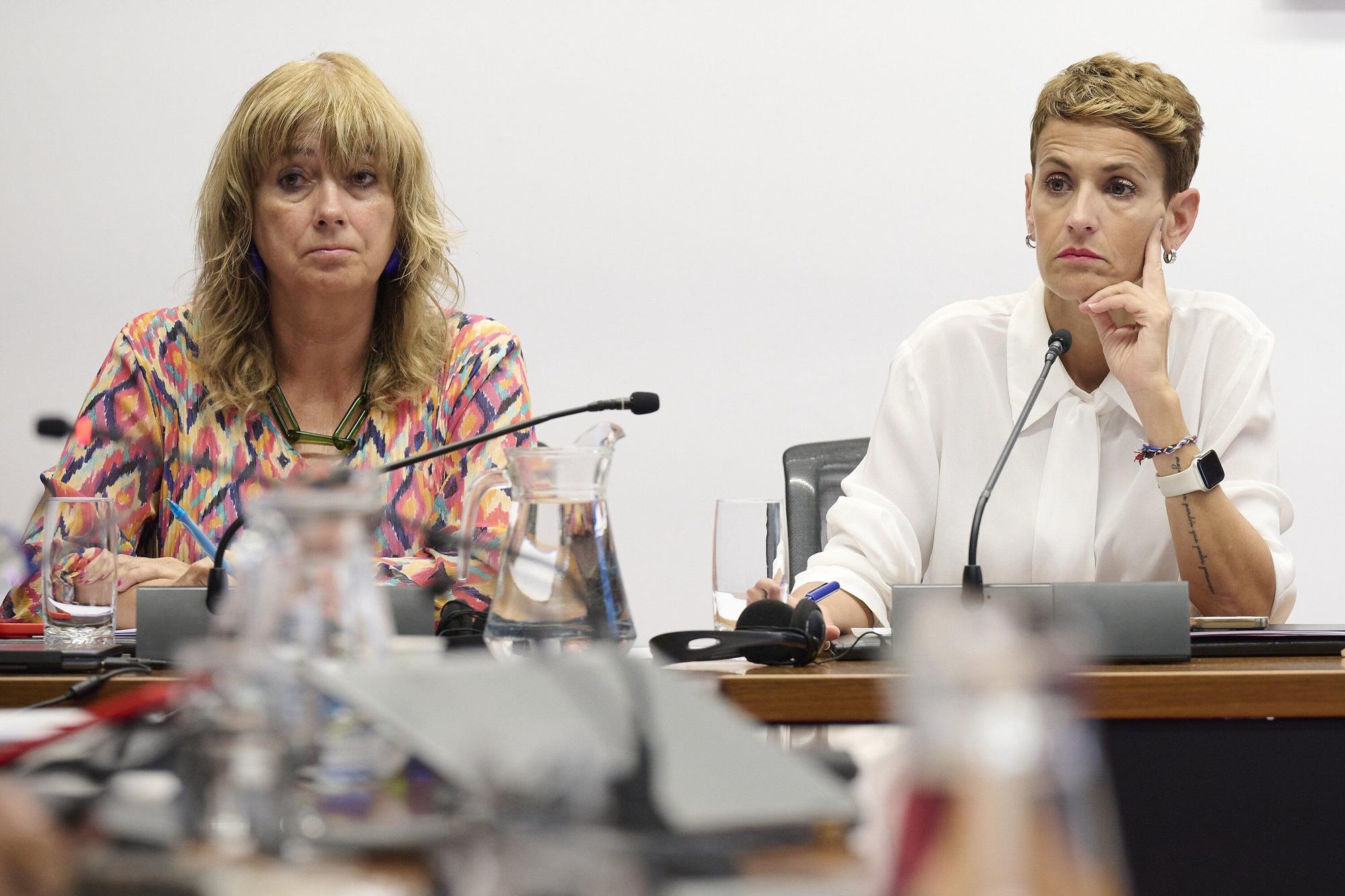 Chivite, en la Comisión de Régimen Foral del Parlamento de Navarra