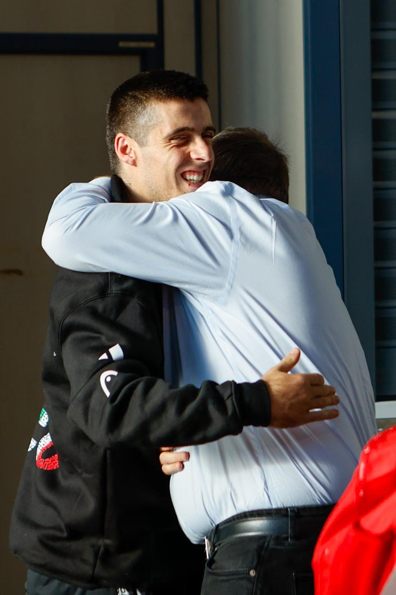 Llegada a Noáin - Pamplona de los medallistas navarros en el Mundial de frontball