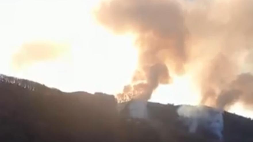 Captura del vídeo del incendio en Goizueta