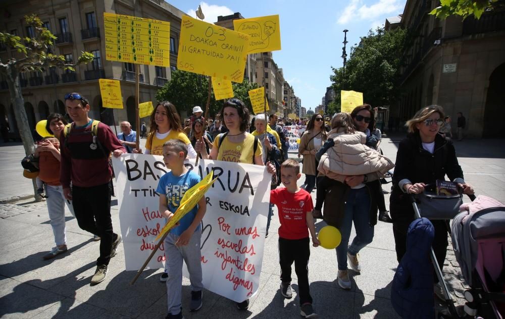 Manifestación de la Plataforma 0-3 de Navarra