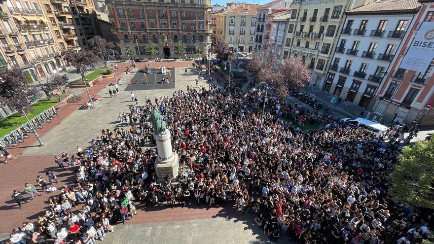 Estudiantes y docentes de Navarra se manifiestan contra el &quot;genocidio&quot; en Palestina