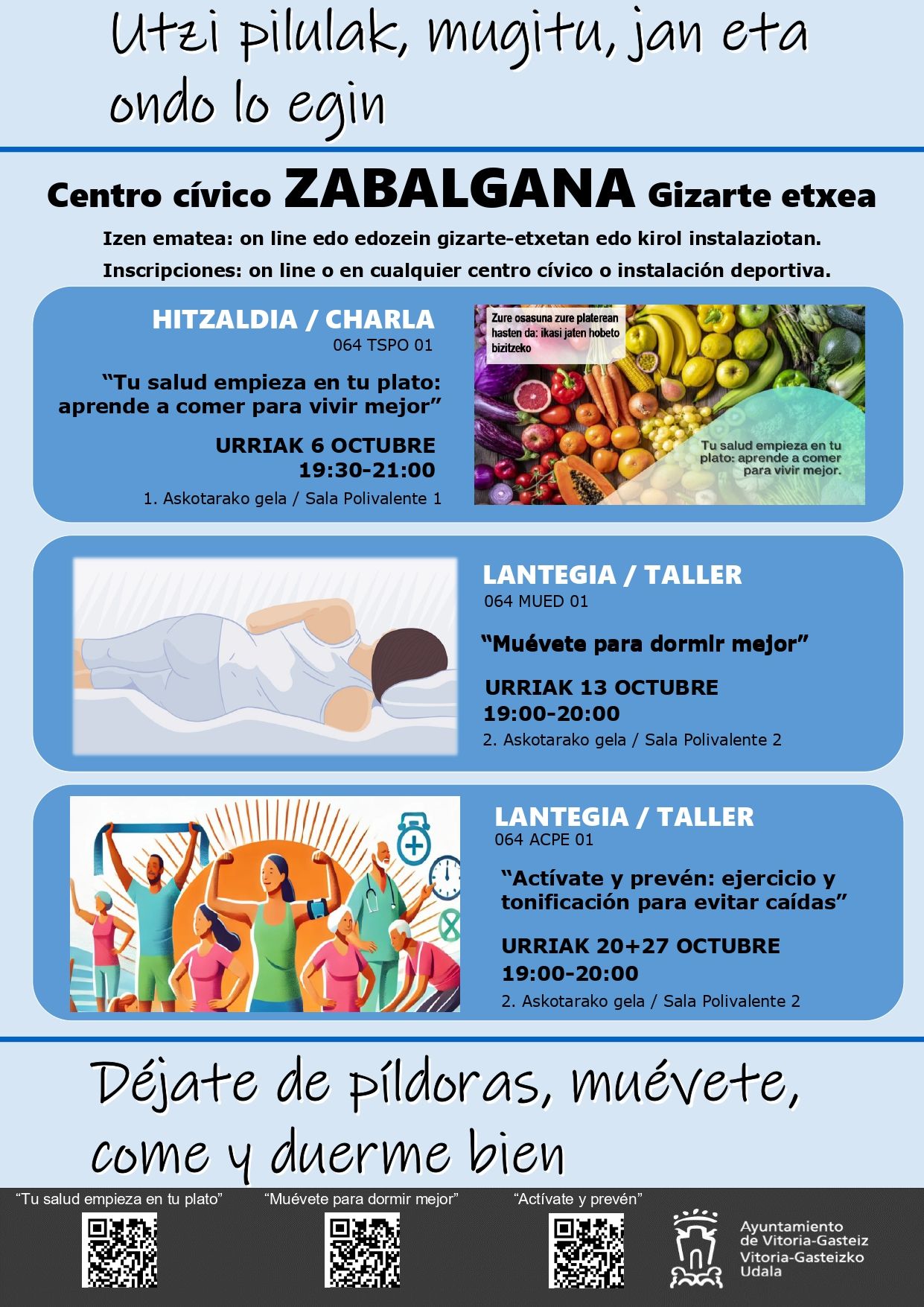 Programa de &#039;Receta centro cívico&#039; para octubre