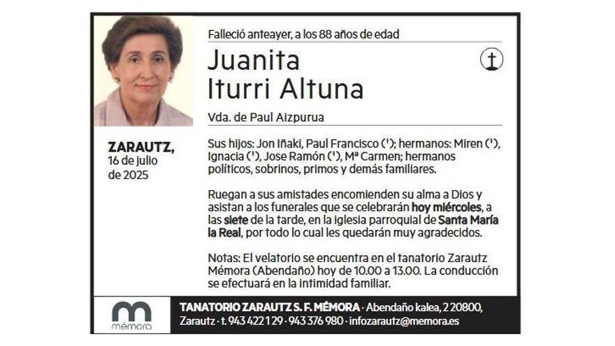 JUANITA ITURRI ALTUNA