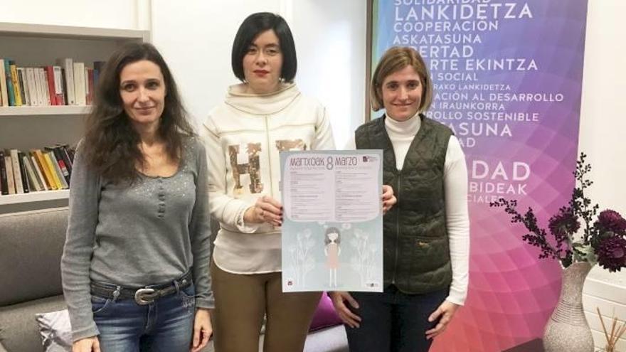 Zaloa Urbizu, Pilar Ríos y Nagore Uribe-Etxebarria.