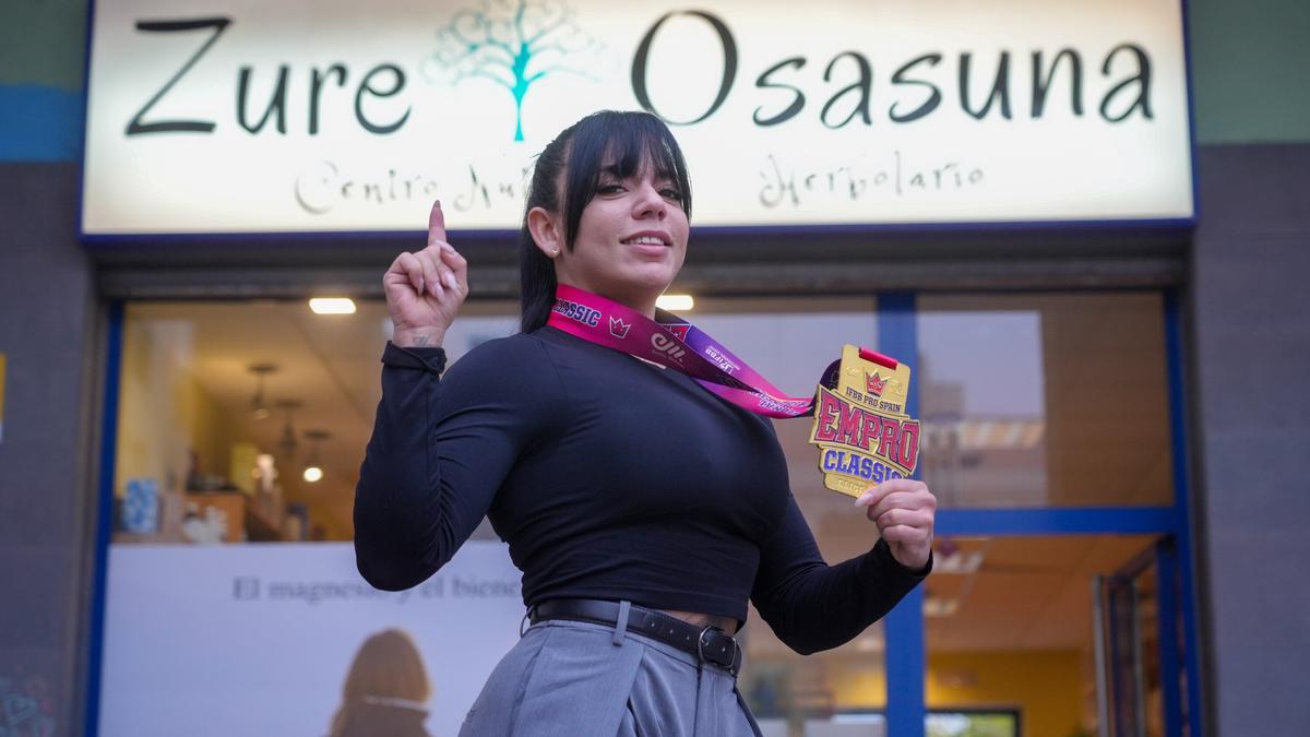 La fisicoculturista Dalila Almeida se ha consagrado como la única atleta profesional femenina en su categoría en Vitoria