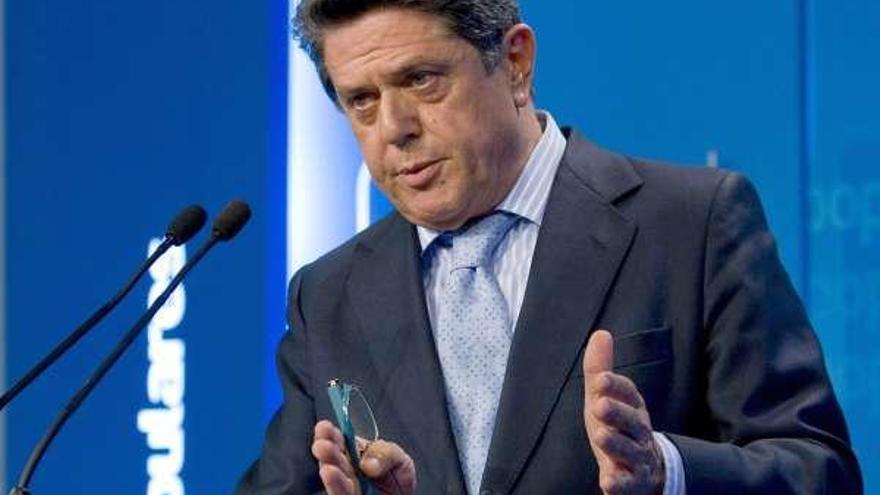El responsable de Justicia del PP, Federico Trillo, en una reciente comparecencia.