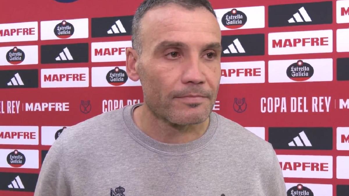 El entrenador de la Real Sociedad, Sergio Francisco, tras el triunfo ante el Negreira El entrenador de la Real Sociedad, Sergio Francisco, tras el triunfo ante el Negreira