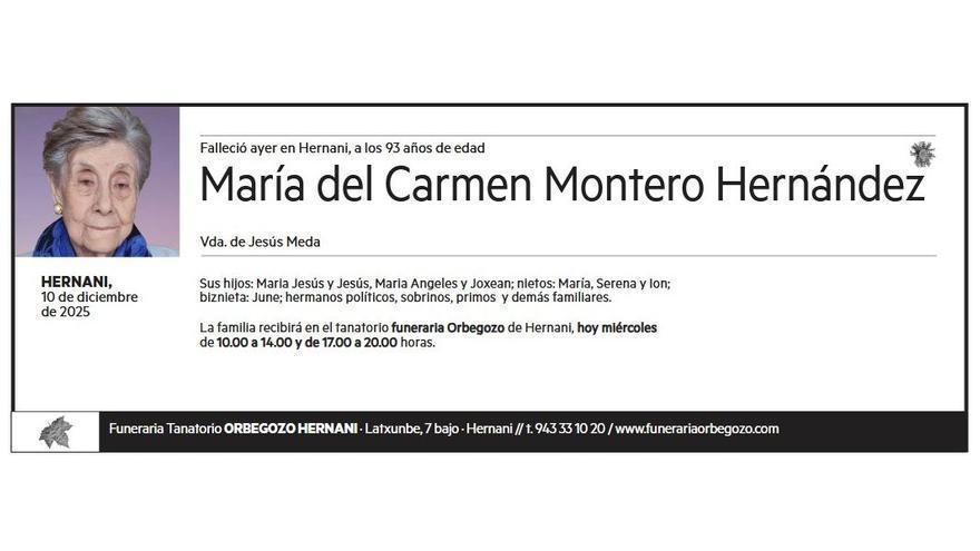 MARIA DEL CARMEN MONTERO HERNANDEZ