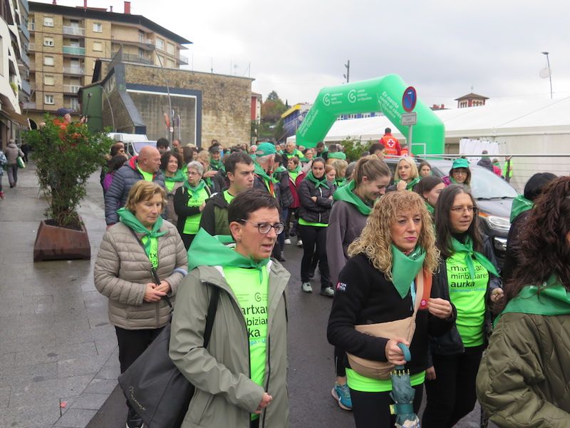 La marcha contra el cáncer de Urretxu y Zumarraga, en imágenes