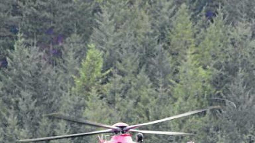 El cuerpo fue recuperado en helicóptero.