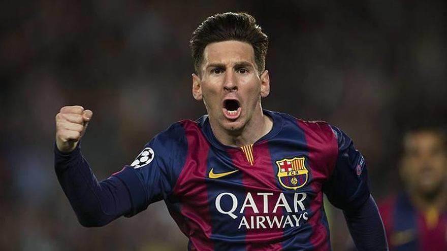 Leo Messi celebra con rabia el primer gol del partido de ayer, el que abrió el marcador y desatascó un partido espectacular.