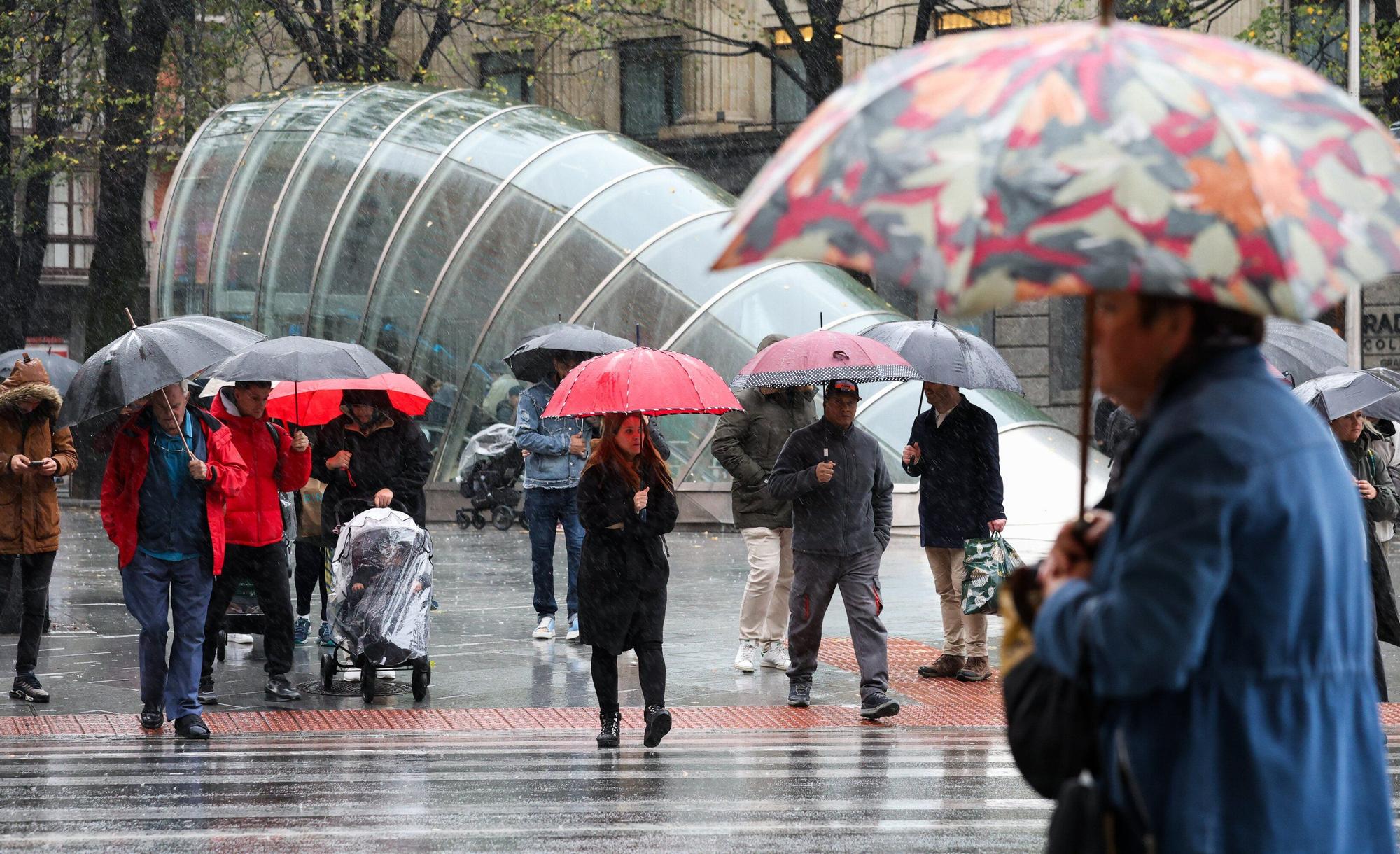 Temporal de frío, granizo y nieve en Bizkaia