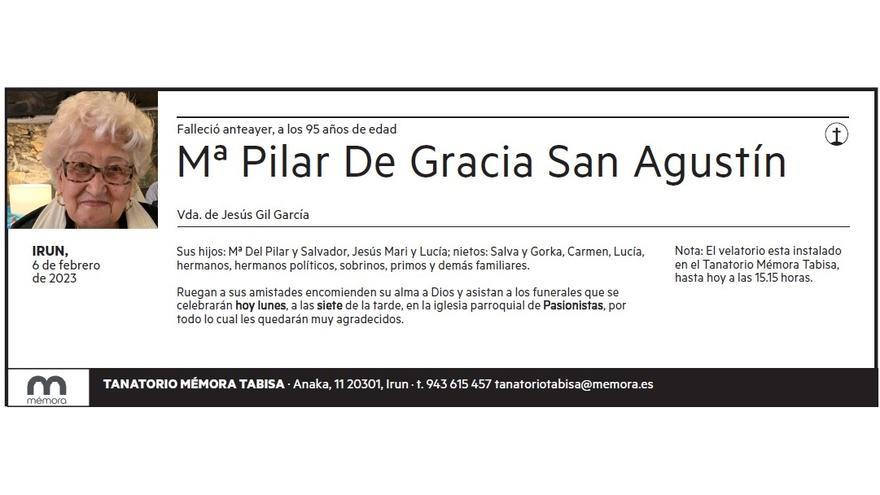 Mª PILAR DE GRACIA SAN AGUSTIN