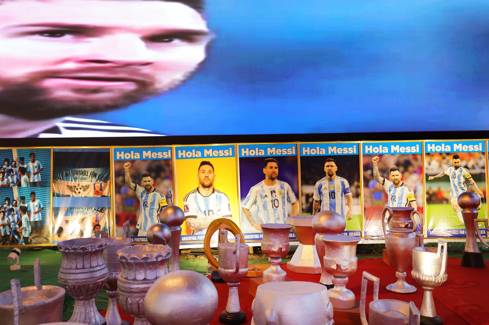 Imágenes de la visita de Messi a India