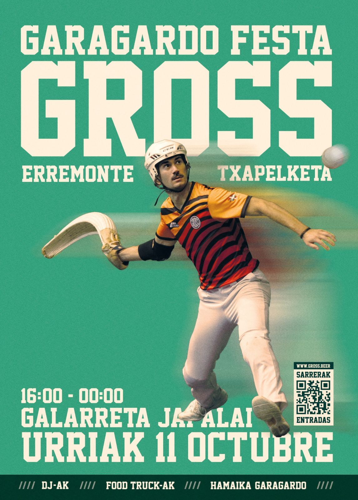 Cartel de la fiesta organizada por Gross.