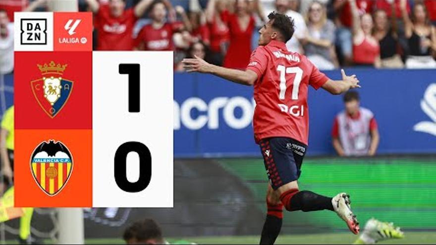 Vídeo del Osasuna - Valencia, con gol de Budimir