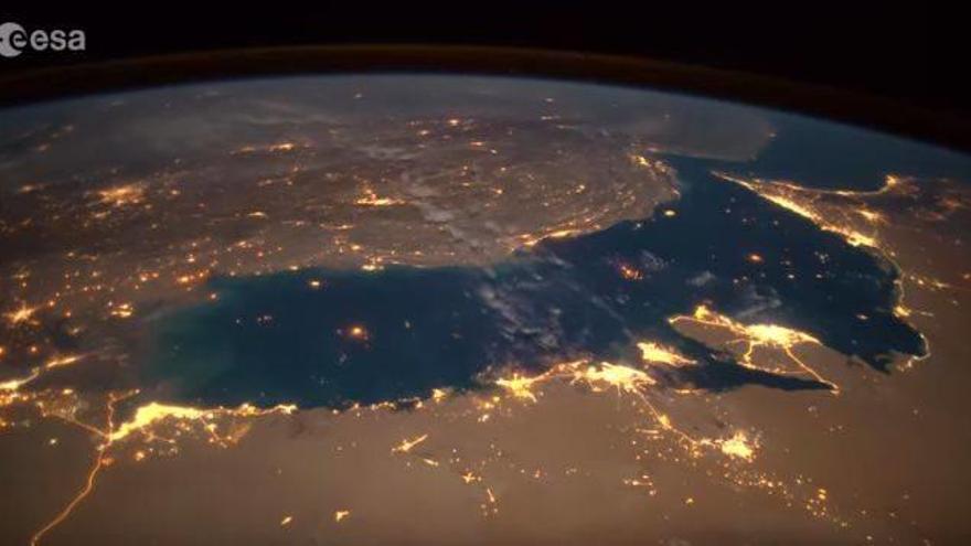 La imagen fue tomada desde la Estación Espacial Internacional