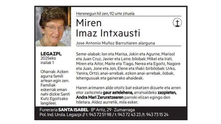 Miren Imaz Intxausti
