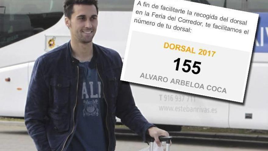 El dorsal de Arbeloa en la Behobia.