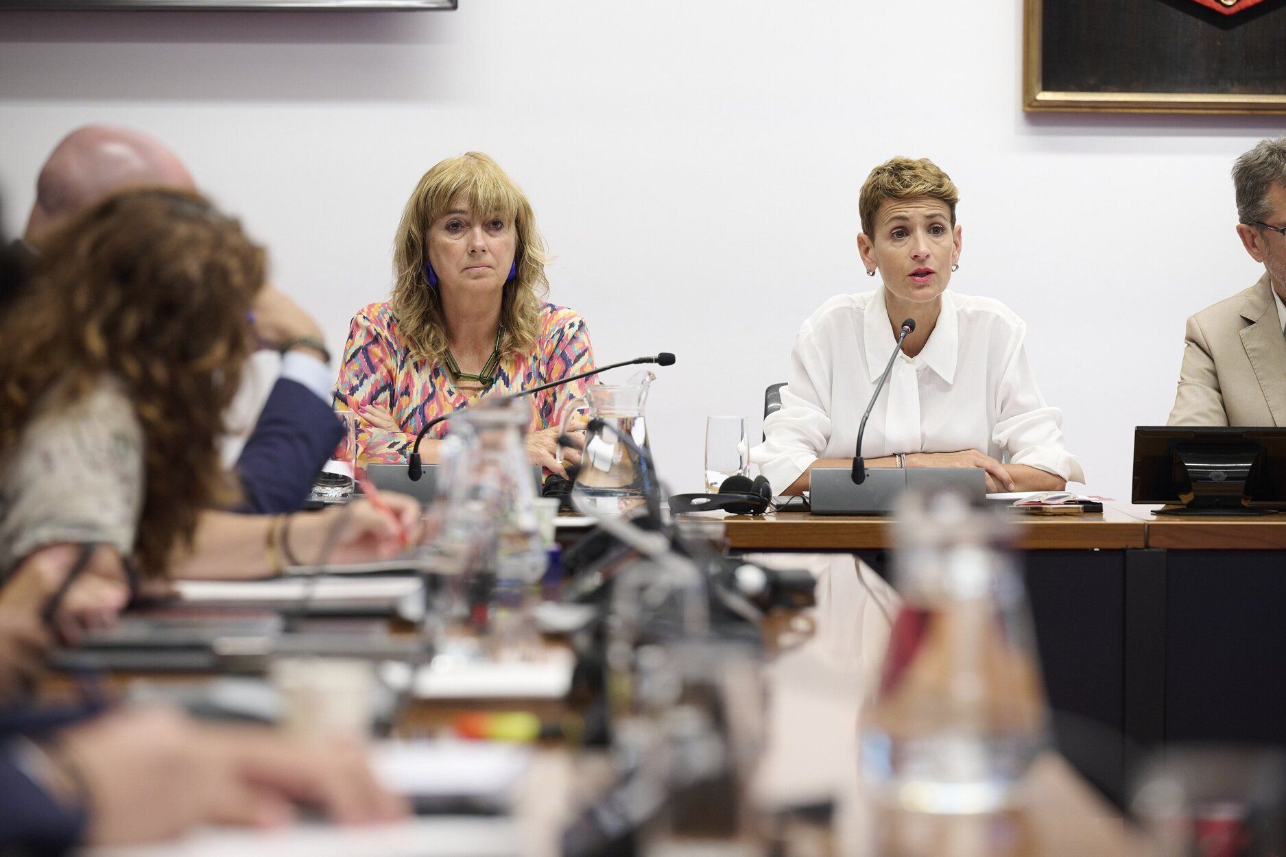 Chivite, en la Comisión de Régimen Foral del Parlamento de Navarra