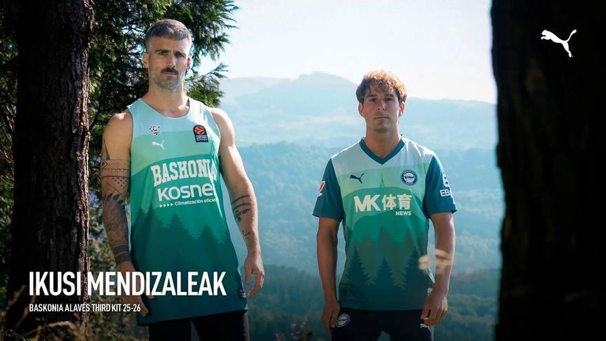 Alavés y Baskonia homenajean al Gorbea en su tercera equipación