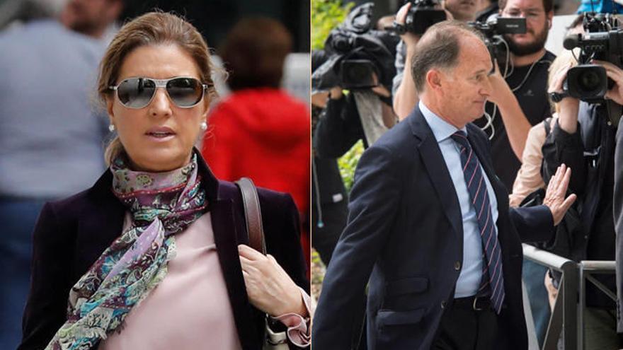 Rosalía Iglesias (i), mujer del extesorero Luis Bárcenas, y el exalcalde de Pozuelo y exmarido de Ana Mato, Jesús Sepúlveda, a su llegada  a la AN.