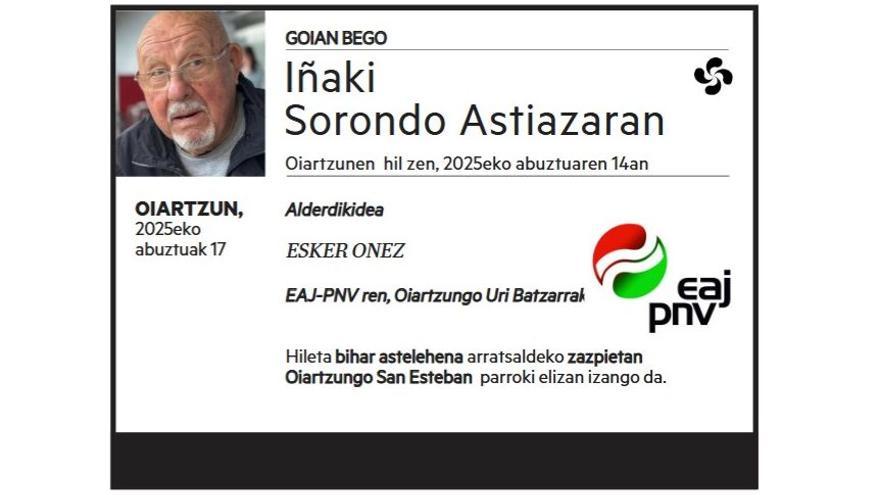 IÑAKI SORONDO ASTIAZARAN