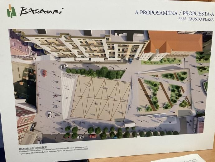 Tres proyectos para la nueva plaza San Fausto de Basauri