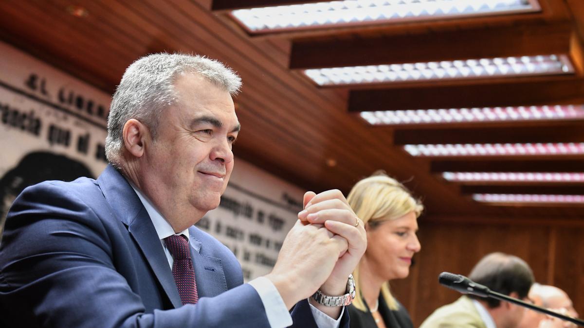 Santos Cerdán, ante la Comisión de Investigación por el caso Koldo en el Senado.